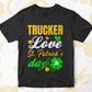 Trucker Love St. Patrick's Day Editable Vector T-shirt Designs Png Svg Files