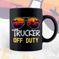 Trucker Off Duty With Sunglass Funny Summer Gift Editable Vector T-shirt Designs Png Svg Files