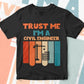 Trust Me I'M A Civil Engineer Vintage Editable Vector T-shirt Designs Png Svg Files