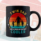 Twin Dad like a Regular Dad Vintage Father’s Day Gift Vector T shirt Design in Ai Png Svg Files
