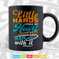 Typography Little Hands Heart little Feet Svg T shirt Design.