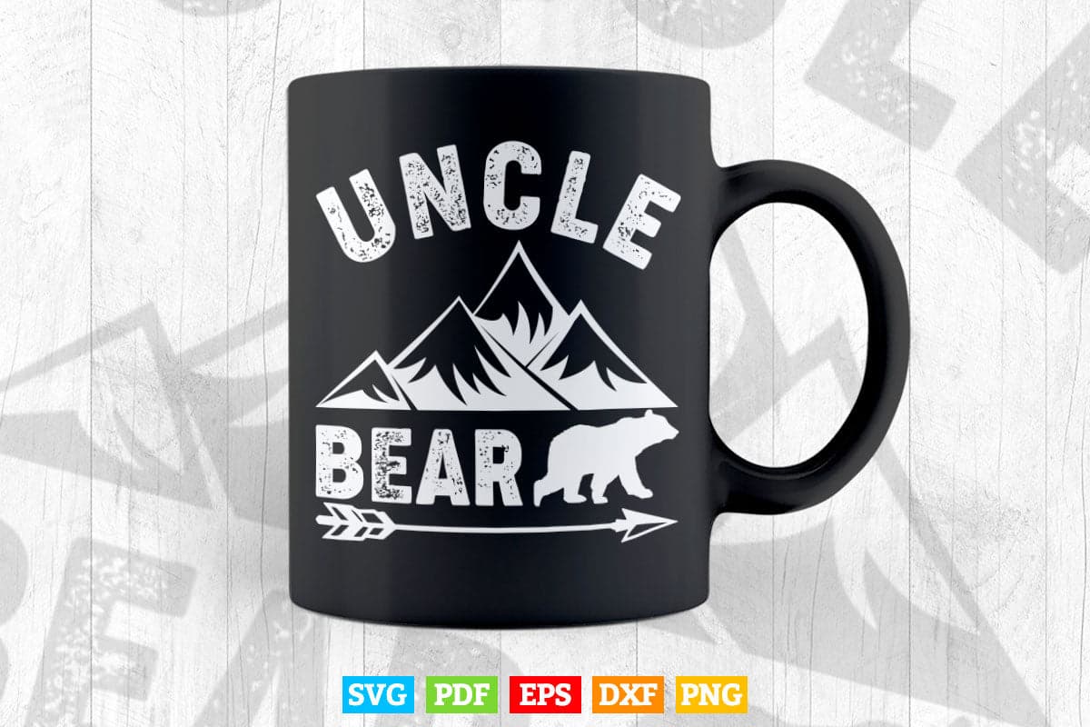 Uncle Bear Family Aunt And Uncle Camping Svg Png Cut Files.