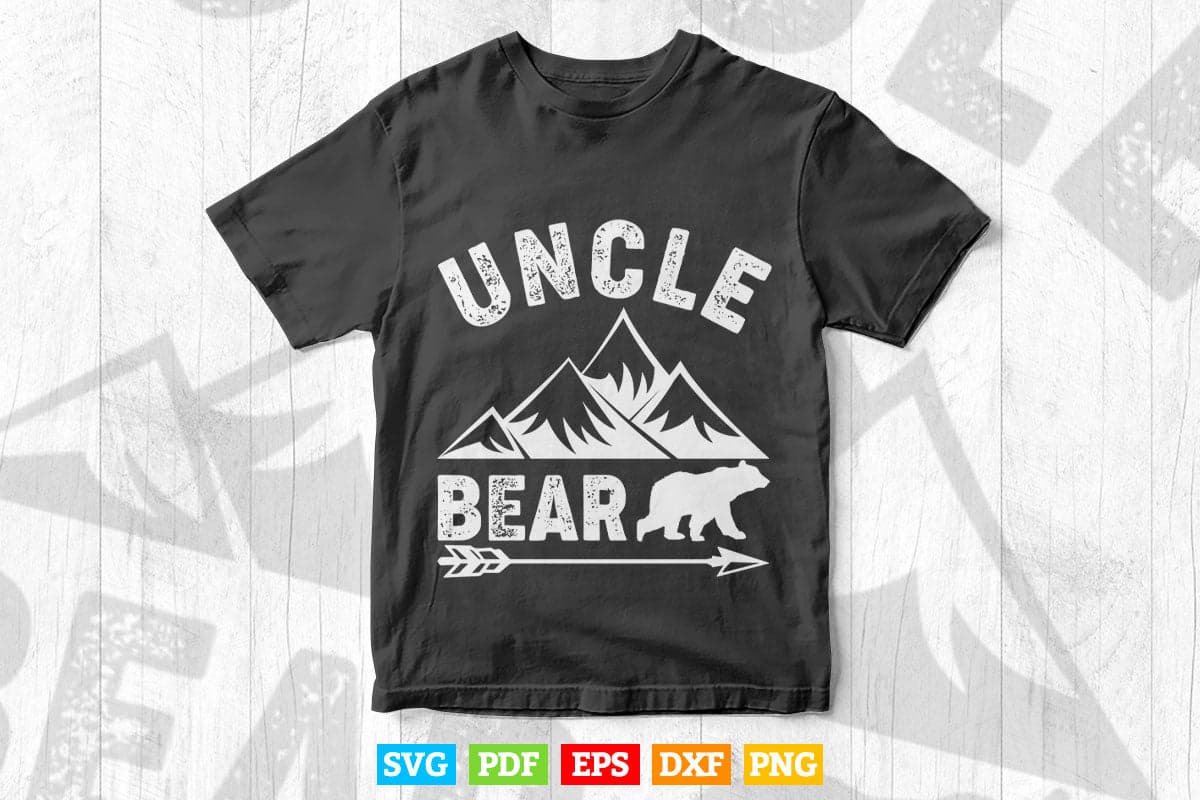 Uncle Bear Family Aunt And Uncle Camping Svg Png Cut Files.