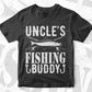 Uncle's Fishing Buddies Editable Vector T-shirt Design in Ai Svg Png Files
