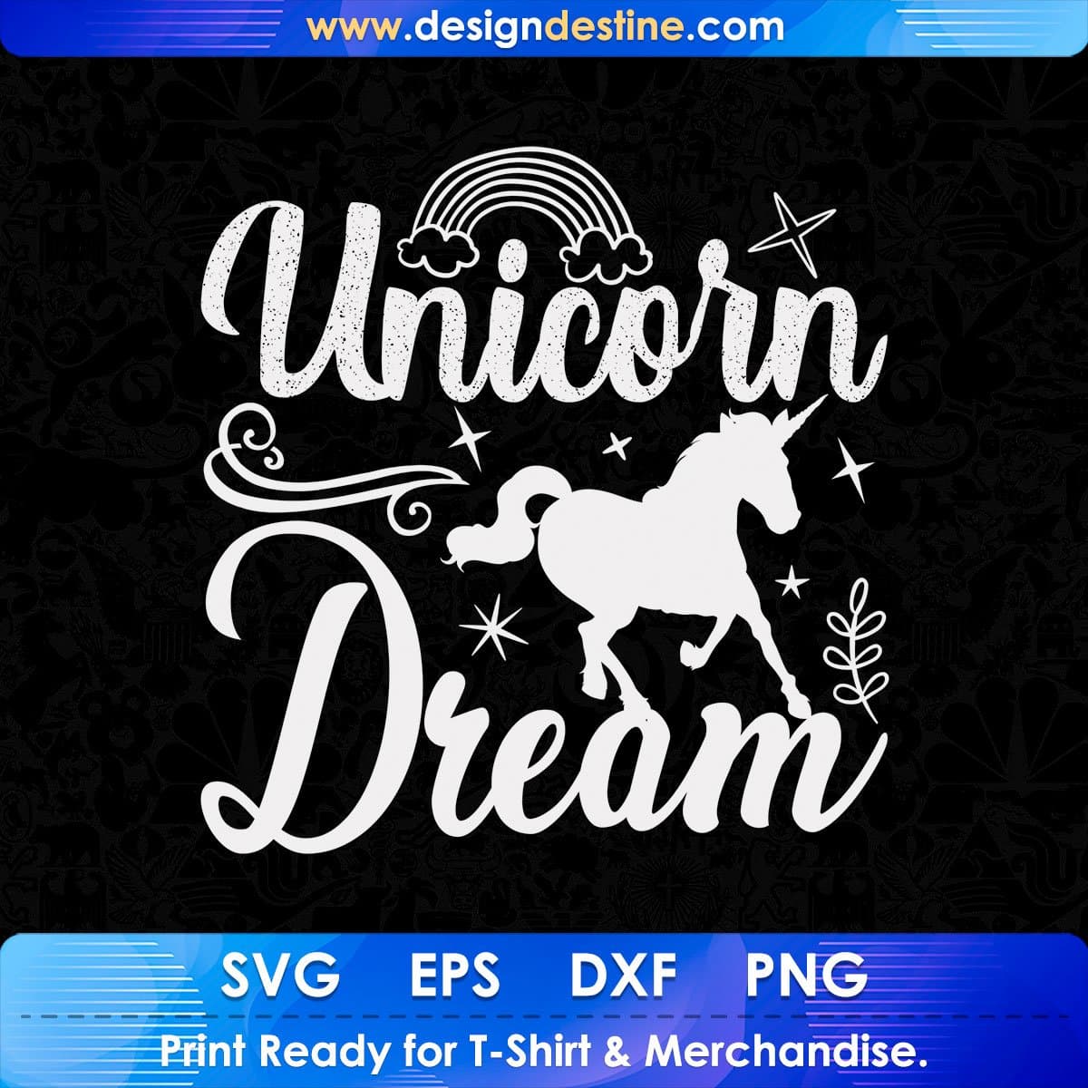 Unicorn Dream Animal T shirt Design In Svg Png Cutting Printable Files