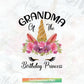 Unicorn Girl Grandma Of The Birthday Princess Mother's Day Png T shirt Design.