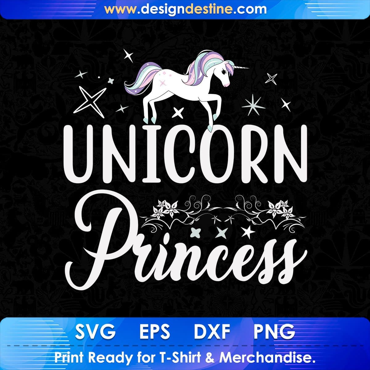 Unicorn Princess Animal T shirt Design In Svg Png Cutting Printable Files