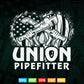 Union Pipefitter Plumber Plumbing USA Flag Pipe Fitter Svg Png Cut Files.