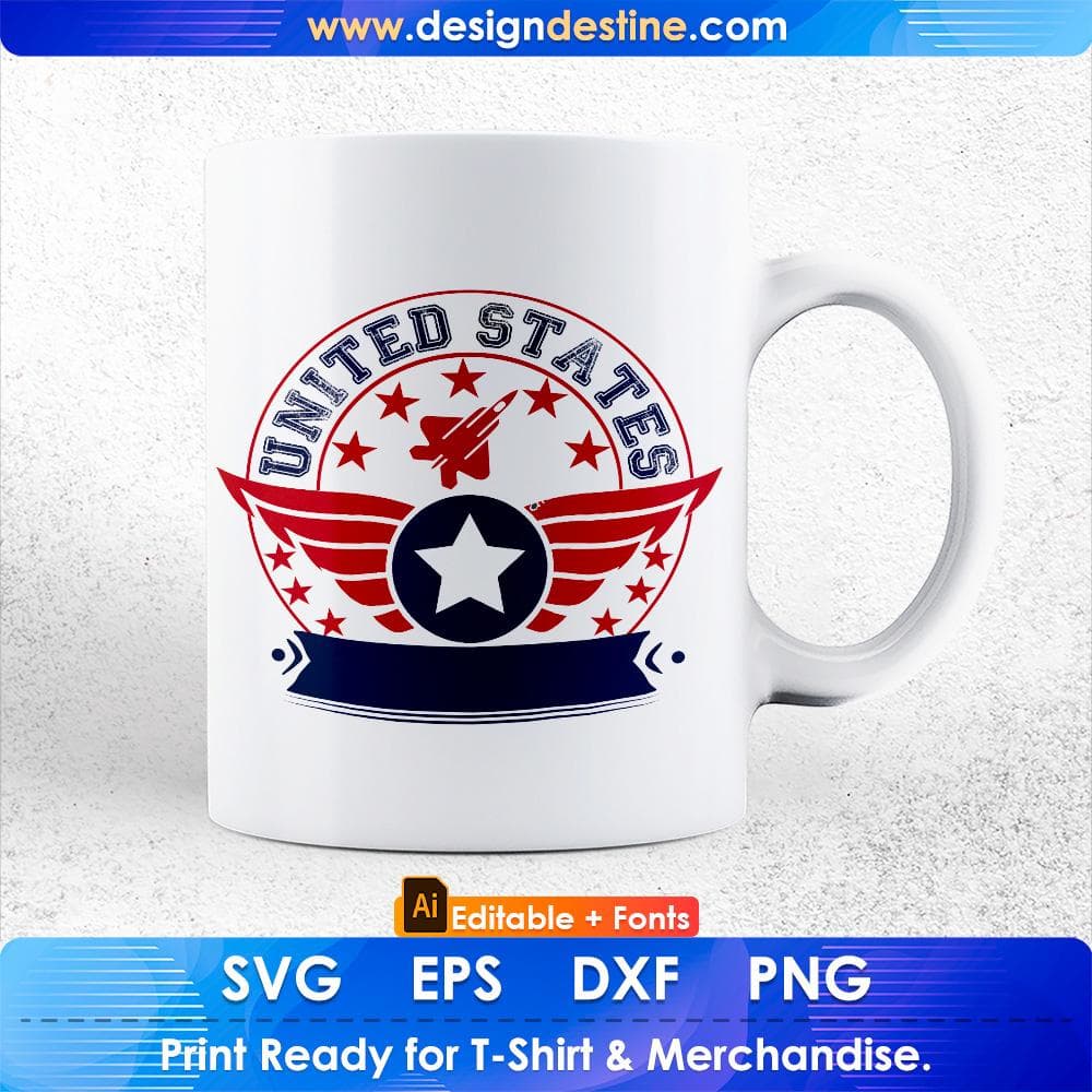 United States Air Force Editable T shirt Design Svg Cutting Printable Files