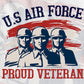 US Air Force Proud Veteran Editable Vector T shirt Designs In Svg Png Printable Files