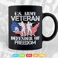 US Flag US Army Veteran Defender of Freedom Svg Png Cut Files.