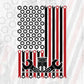 USA Black and Red Flag Mechanic T shirt Design In Png Svg Cutting Printable Files