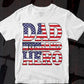 USA Flag Dad Husband Hero Father's Day Editable Vector T-shirt Design in Ai Png Svg Files