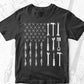 USA Flag Funny Mechanic Editable Vector T-shirt Design in Ai Png Svg Files