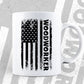 USA Flag Woodworker Woodworking Editable Vector T-shirt Design in Ai Png Svg Files