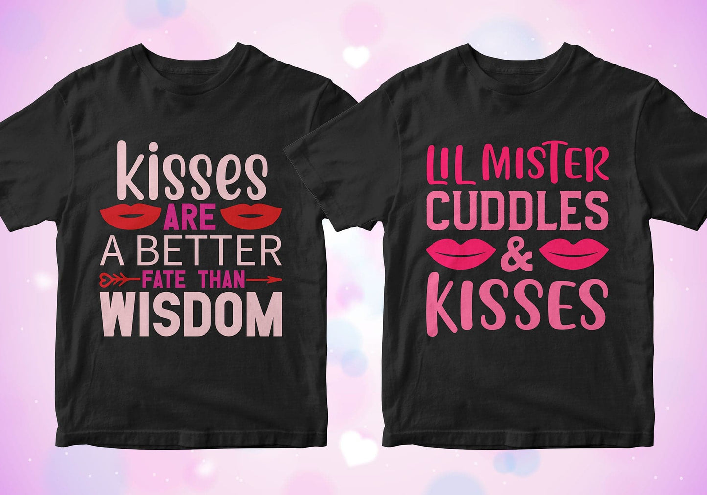 Valentine's Day 50 Editable T-shirt Designs Bundle Part 1