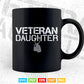 Veteran Daughter Military Outfit Kids Memorial Day Independence Day 4th of July Svg Files