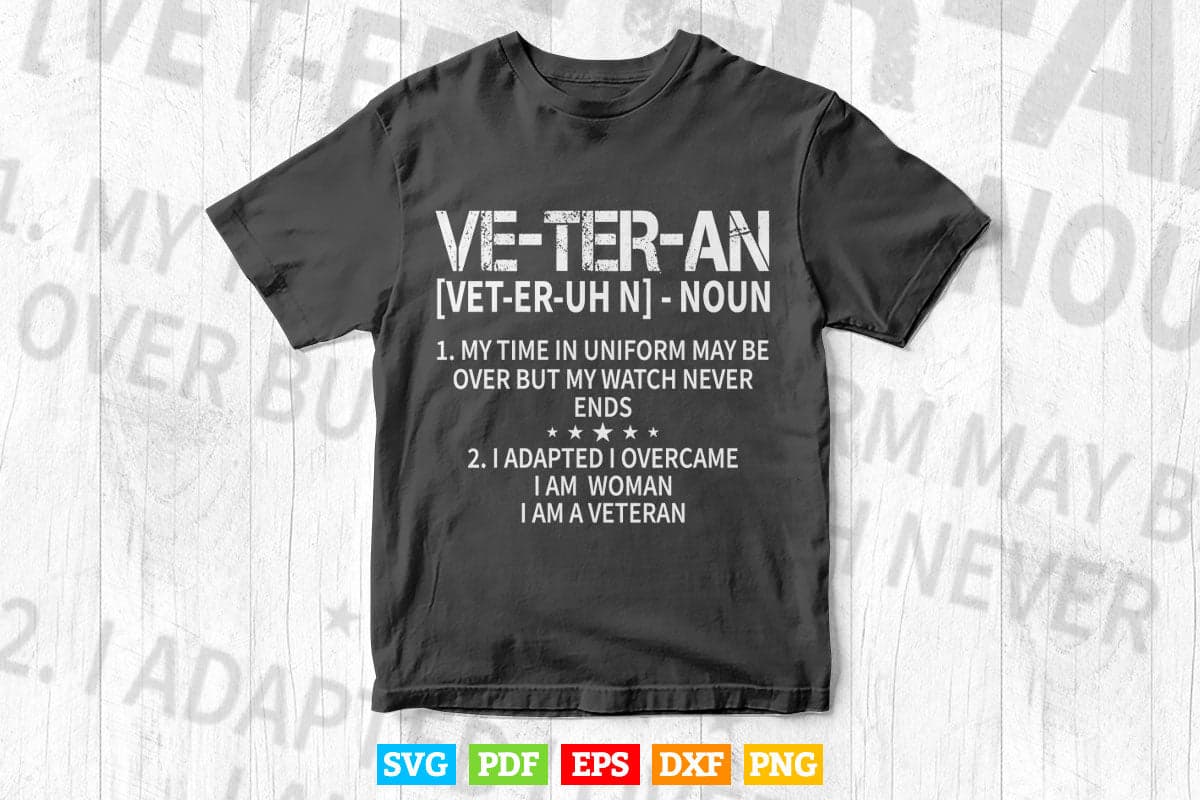 Veteran Definition Custom Veteran Grandma Svg T shirt Design.