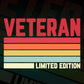 Veteran Limited Edition Editable Vector T-shirt Designs Png Svg Files