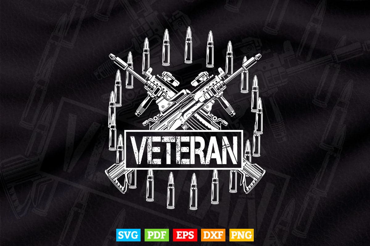 Veteran Soldier Rifle 4th of July Svg T shirt Design.