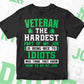 Veteran The Hardest Part Of My Job Is Being Nice To Idiots Editable Vector T shirt Designs In Svg Png Printable Files