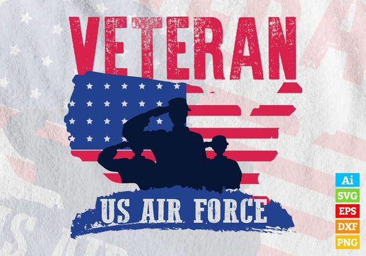 Veteran Us Air Force Editable Vector T shirt Designs In Svg Png Printable Files