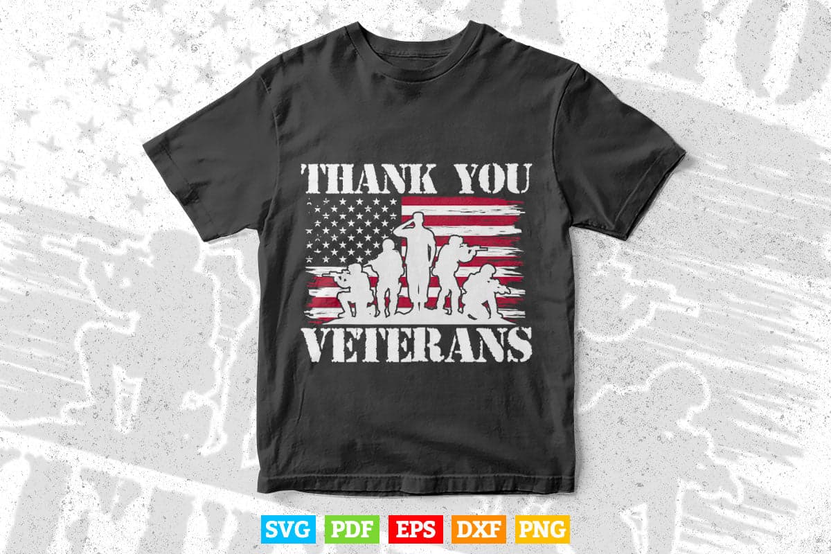 Veterans Day Gifts Thank You Veteran Proud 4th of July Svg T shirt Design.