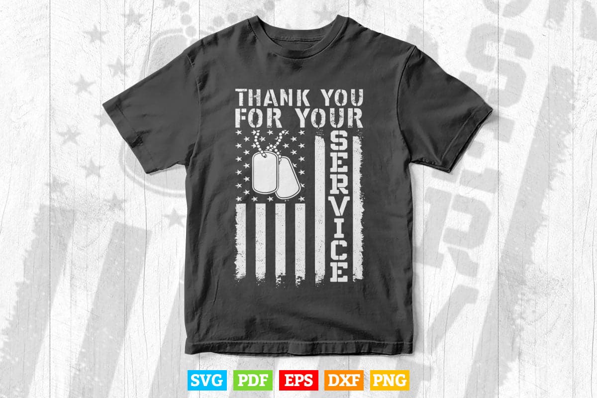 Veterans Day Thank You for your Service Svg T shirt Design.