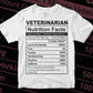 Veterinarian Nutrition Facts Editable Vector T shirt Design In Svg Png Printable Files