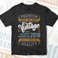 Vintage 12th Birthday 2010 Aged To Perfection Editable Vector T shirt Design Svg Png files