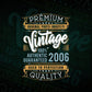 Vintage 16th Birthday 2006 Aged To Perfection Editable Vector T shirt Design Svg Png files
