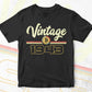 Vintage 1943 of 79th Birthday for Bitcoin Lovers Editable Vector T-shirt Design in Ai Svg Png Files