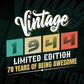 Vintage 1944 Limited Edition 78 Years of Being Awesome Birthday Editable T shirt Design Svg File