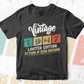 Vintage 1947 Limited Edition 75 Years of Being Awesome Birthday Editable T shirt Design Svg File