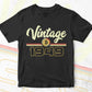Vintage 1949 of 73rd Birthday for Bitcoin Lovers Editable Vector T-shirt Design in Ai Svg Png Files