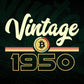 Vintage 1950 of 72nd Birthday for Bitcoin Lovers Editable Vector T-shirt Design in Ai Svg Png Files