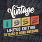 Vintage 1952 Limited Edition 70 Years of Being Awesome Birthday Editable T shirt Design Svg File