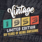Vintage 1953 Limited Edition 69 Years of Being Awesome Birthday Editable T shirt Design Svg File