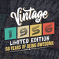 Vintage 1956 Limited Edition 66 Years of Being Awesome Birthday Editable T shirt Design Svg File