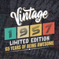Vintage 1957 Limited Edition 65 Years of Being Awesome Birthday Editable T shirt Design Svg File