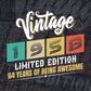 Vintage 1958 Limited Edition 64 Years of Being Awesome Birthday Editable T shirt Design Svg File