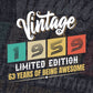 Vintage 1959 Limited Edition 63 Years of Being Awesome Birthday Editable T shirt Design Svg File
