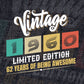 Vintage 1960 Limited Edition 62 Years of Being Awesome Birthday Editable T shirt Design Svg File