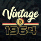 Vintage 1964 of 58th Birthday for Bitcoin Lovers Editable Vector T-shirt Design in Ai Svg Png Files