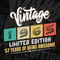 Vintage 1965 Limited Edition 57 Years of Being Awesome Birthday Editable T shirt Design Svg File