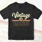 Vintage 1966 of 56th Birthday for Bitcoin Lovers Editable Vector T-shirt Design in Ai Svg Png Files