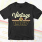 Vintage 1967 of 55th Birthday for Bitcoin Lovers Editable Vector T-shirt Design in Ai Svg Png Files