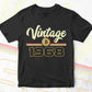 Vintage 1968 of 54th Birthday for Bitcoin Lovers Editable Vector T-shirt Design in Ai Svg Png Files