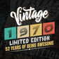 Vintage 1970 Limited Edition 52 Years of Being Awesome Birthday Editable T shirt Design Svg File