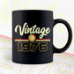 Vintage 1976 of 46th Birthday for Bitcoin Lovers Editable Vector T-shirt Design in Ai Svg Png Files